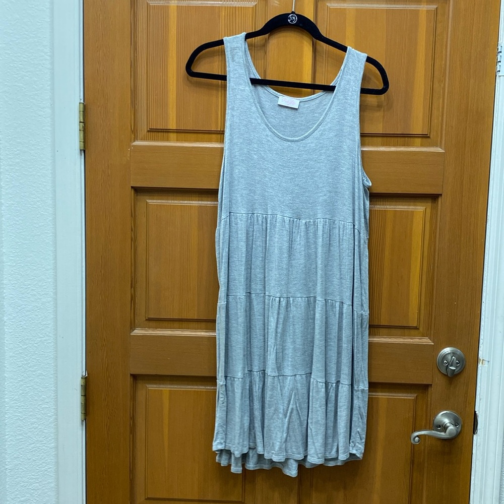 Pink Lily Gray Babydoll Dress